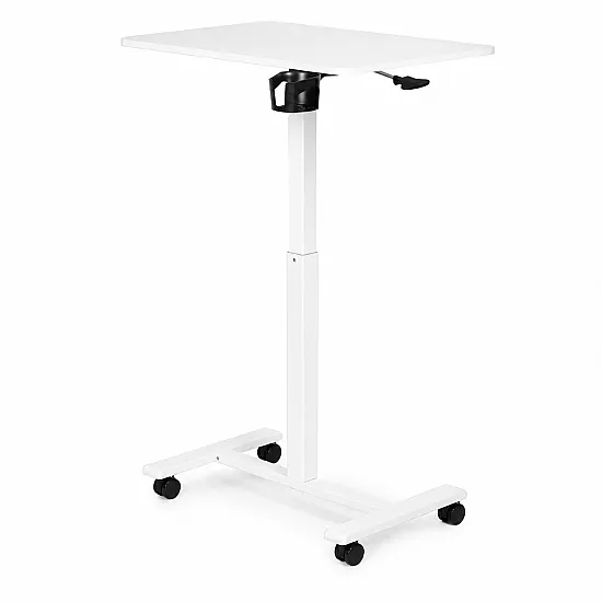 Balts mobilais galds ar regulējamu augstumu, 70 x 48 cm, ModernHome