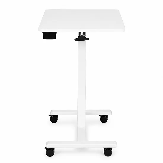 Balts mobilais galds ar regulējamu augstumu, 70 x 48 cm, ModernHome