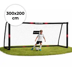 Futbola vārti ar tīklu, paredzēti futbola spēlēšanai, 300x200x120 cm, „MOVEPRO“