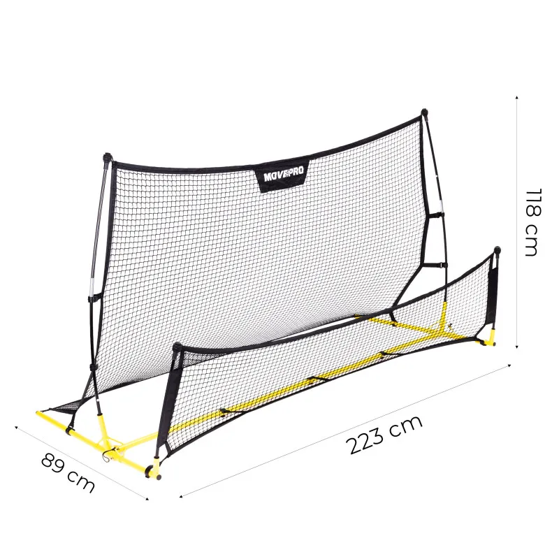 Divpusējie futbola vārti Rebounder 220 x 120 cm MOVEPRO