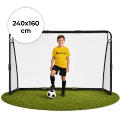 Futbola vārti ar tīklu 240 x 160 x 80 cm MOVEPRO