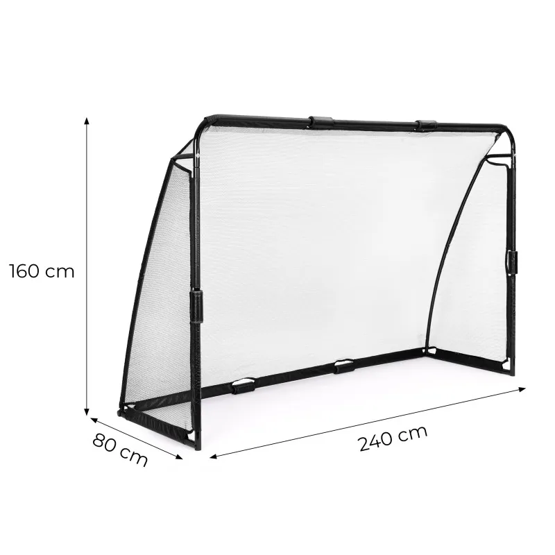 Futbola vārti ar tīklu 240 x 160 x 80 cm MOVEPRO