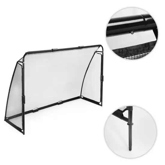 Futbola vārti ar tīklu 240 x 160 x 80 cm MOVEPRO