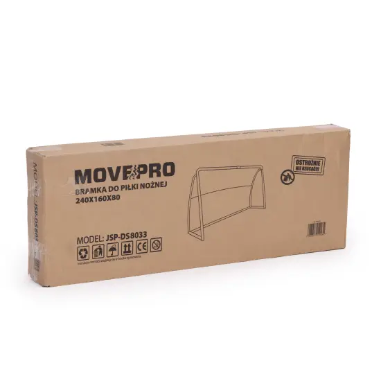 Futbola vārti ar tīklu 240 x 160 x 80 cm MOVEPRO