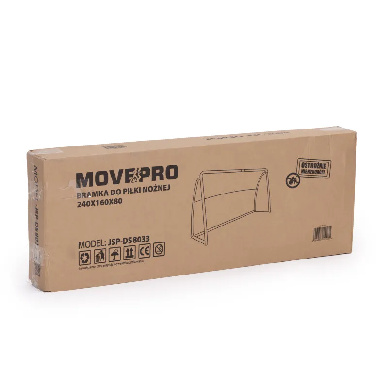 Futbola vārti ar tīklu 240 x 160 x 80 cm MOVEPRO