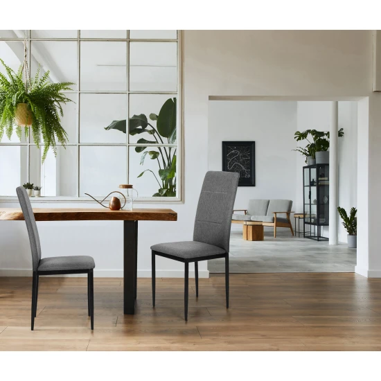4 krēslu komplekts pelēkā krāsā ēdamistabai un viesistabai Krēsli un krēsli ModernHome