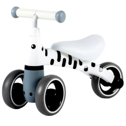 Pelēks līdzsvara velosipēds Zebra