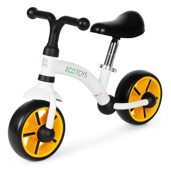 Melns līdzsvara velosipēds, EVA riteņi, regulējams sēdeklis Velosipēdi ECOTOYS