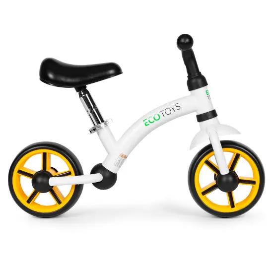 Melns līdzsvara velosipēds, EVA riteņi, regulējams sēdeklis Velosipēdi ECOTOYS