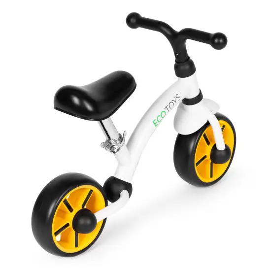 Melns līdzsvara velosipēds, EVA riteņi, regulējams sēdeklis Velosipēdi ECOTOYS