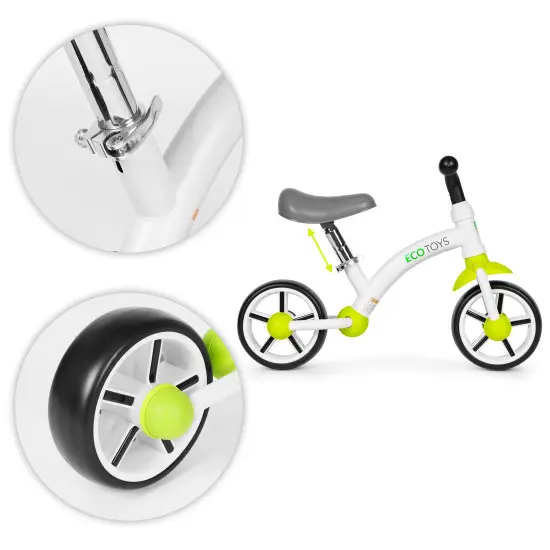 Bērnu zaļais līdzsvara velosipēds Velosipēdi ECOTOYS