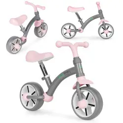 Bērnu pelēkais līdzsvara velosipēds