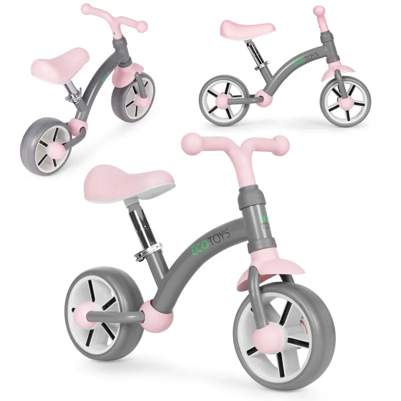 Bērnu pelēkais līdzsvara velosipēds Velosipēdi ECOTOYS