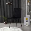 Melns 4 krēslu komplekts ēdamistabai un viesistabai Krēsli un krēsli ModernHome
