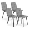 4 krēslu komplekts pelēkā krāsā ēdamistabai un viesistabai Krēsli un krēsli ModernHome