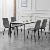 4 krēslu komplekts pelēkā krāsā ēdamistabai un viesistabai Krēsli un krēsli ModernHome