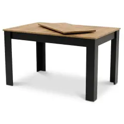 Taisnstūrveida izvelkamais galds120-160 × 80 cm, dabīgā ozolkoka krāsā