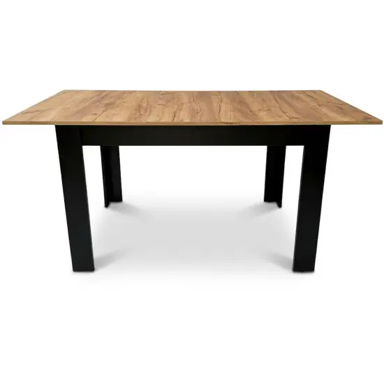 Taisnstūrveida izvelkamais galds120-160 × 80 cm, dabīgā ozolkoka krāsā