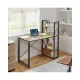 Modern computer desk with shelves
