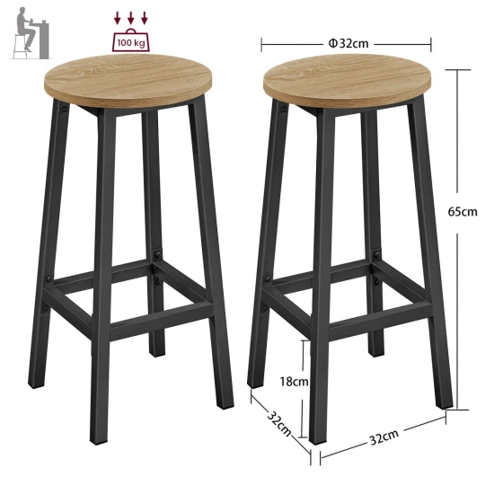 Bāra krēslu komplekts, 2 gab. Krēsli un krēsli LEOBERT