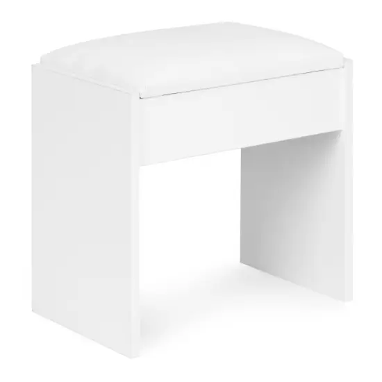 Tualetes galdiņš ar spoguli un LED apgaismojumu + taburete ModernHome