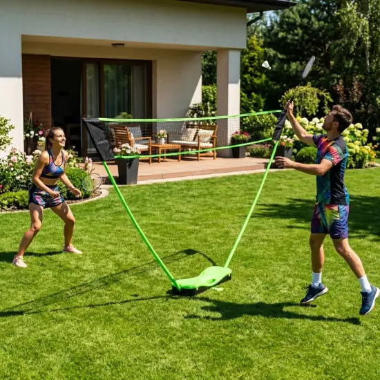 Badmintona komplekts ar saliekamo tīklu 300 x 156 cm MOVEPRO