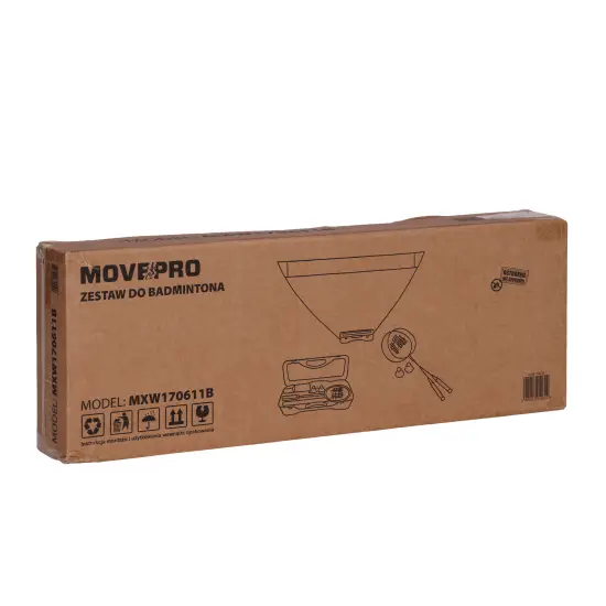 Badmintona komplekts ar saliekamo tīklu 300 x 156 cm MOVEPRO