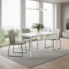 Balts virtuves/ēdamistabas galds 120 x 60 cm