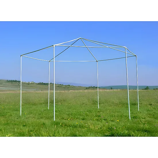 Balta dārza telts 2x2x2 m ar moskītu tīklu MultiGarden