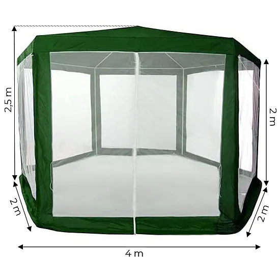 Zaļā dārza telts 2x2x2 m ar moskītu tīklu MultiGarden