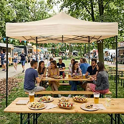 Automātiskā dārza telts 3x3 m bēšs MultiGarden