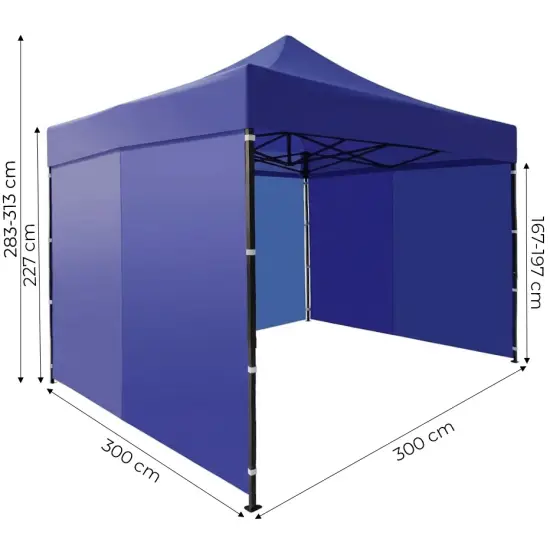 Automātiskā dārza telts 3x3 m zila MultiGarden