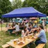 Automātiski montējama dārza lapene 3×6 m zila MultiGarden