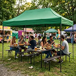 Automātiski montējama dārza lapene 3×6 m zaļa MultiGarden