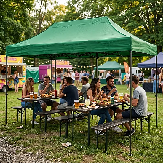 Automātiski montējama dārza lapene 3×6 m zaļa MultiGarden