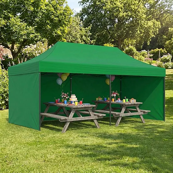Automātiski montējama dārza lapene 3×6 m zaļa MultiGarden