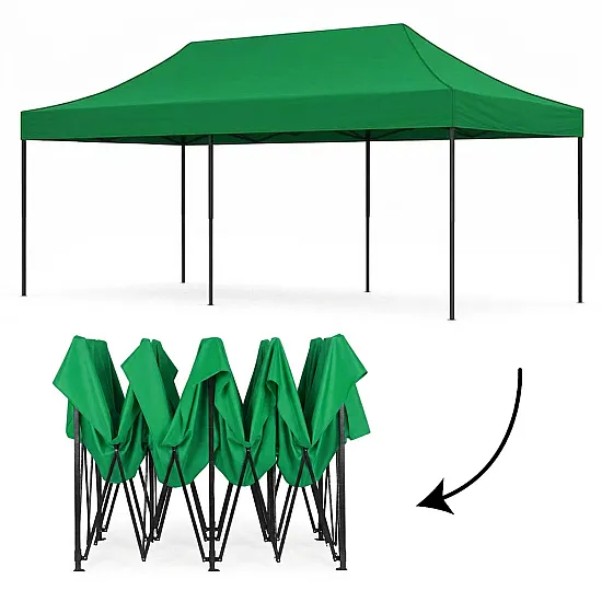 Automātiski montējama dārza lapene 3×6 m zaļa MultiGarden