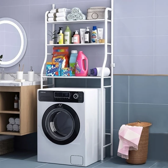 Augsta vannas istabas plauktiņa virs tualetes poda, 3 līmeņi Plaukti ModernHome