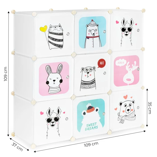 {Bērnu spintelīte ar deviņiem plauktiem} Bērnu mēbeles ModernHome