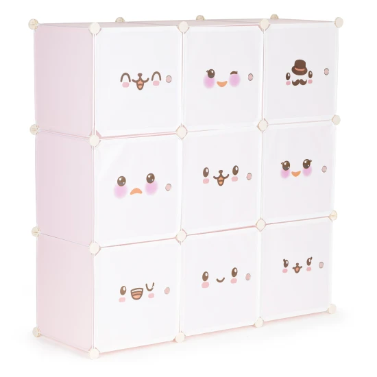 Children's storage cabinet with 9 shelves Bērnu mēbeles ModernHome