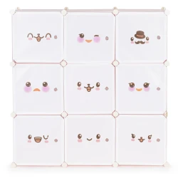 Bērnu mantu skapis ar 9 plauktiem