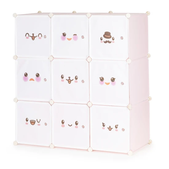 Children's storage cabinet with 9 shelves Bērnu mēbeles ModernHome