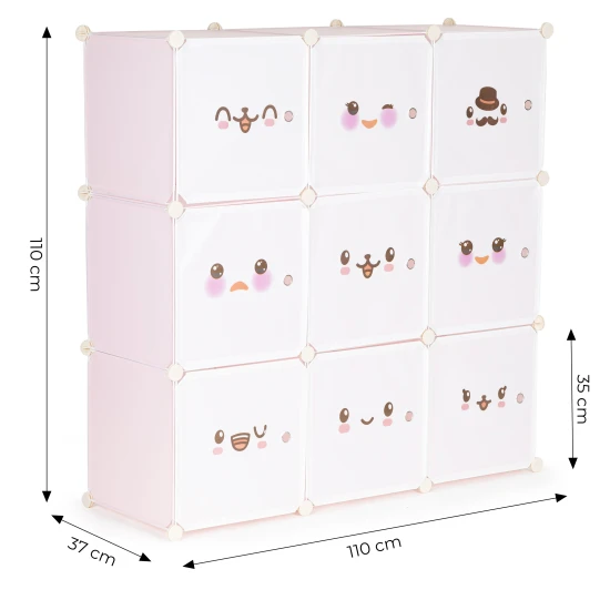 Children's storage cabinet with 9 shelves Bērnu mēbeles ModernHome