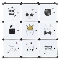 Bērnu mantu skapis ar 9 plauktiem