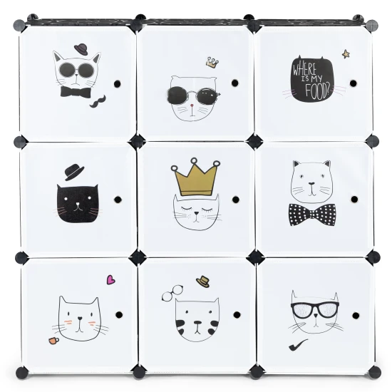 Children's storage cabinet with 9 shelves Bērnu mēbeles ModernHome