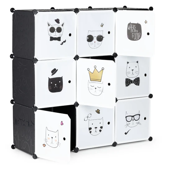 Children's storage cabinet with 9 shelves Bērnu mēbeles ModernHome