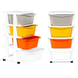 Skatuļu organizētājs ar 4 izvelkamām kastēm