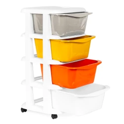 Skatuļu organizētājs ar 4 izvelkamām kastēm