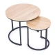 Set of 2 coffee tables round loft design ModernHome
