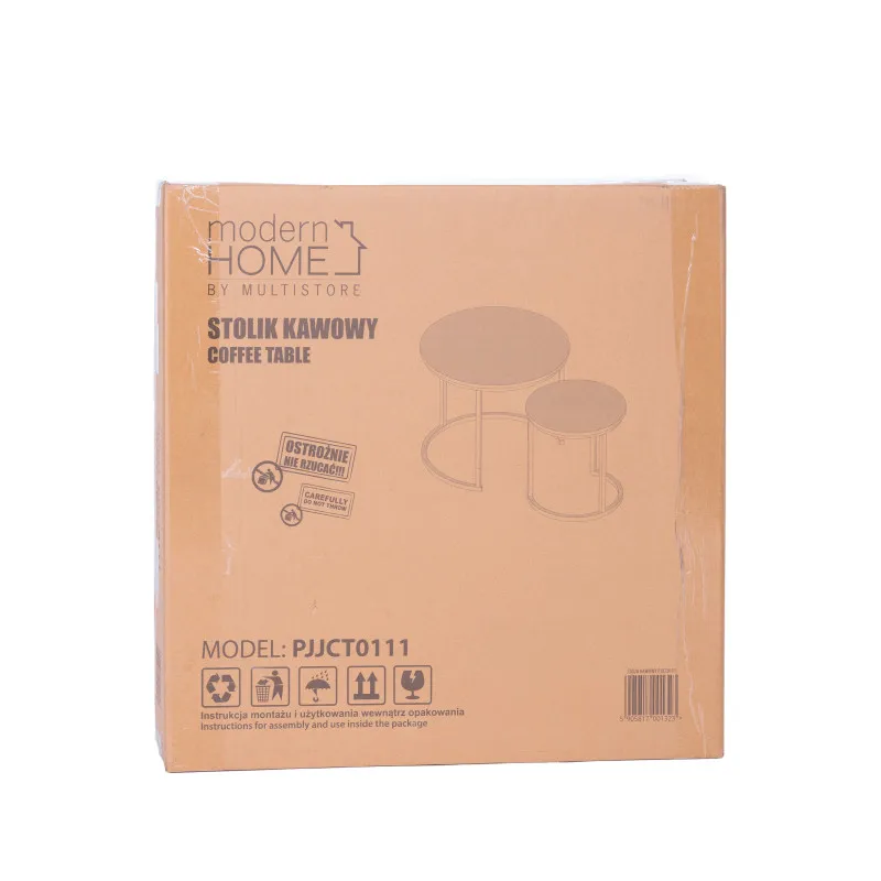 Set of 2 coffee tables round loft design ModernHome